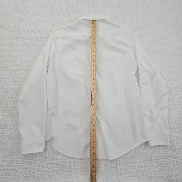 Calvin Klein Button Up Shirt Men's M White Slim Fit Snaps Long Sleeve EUC LN - Picture 14 of 15